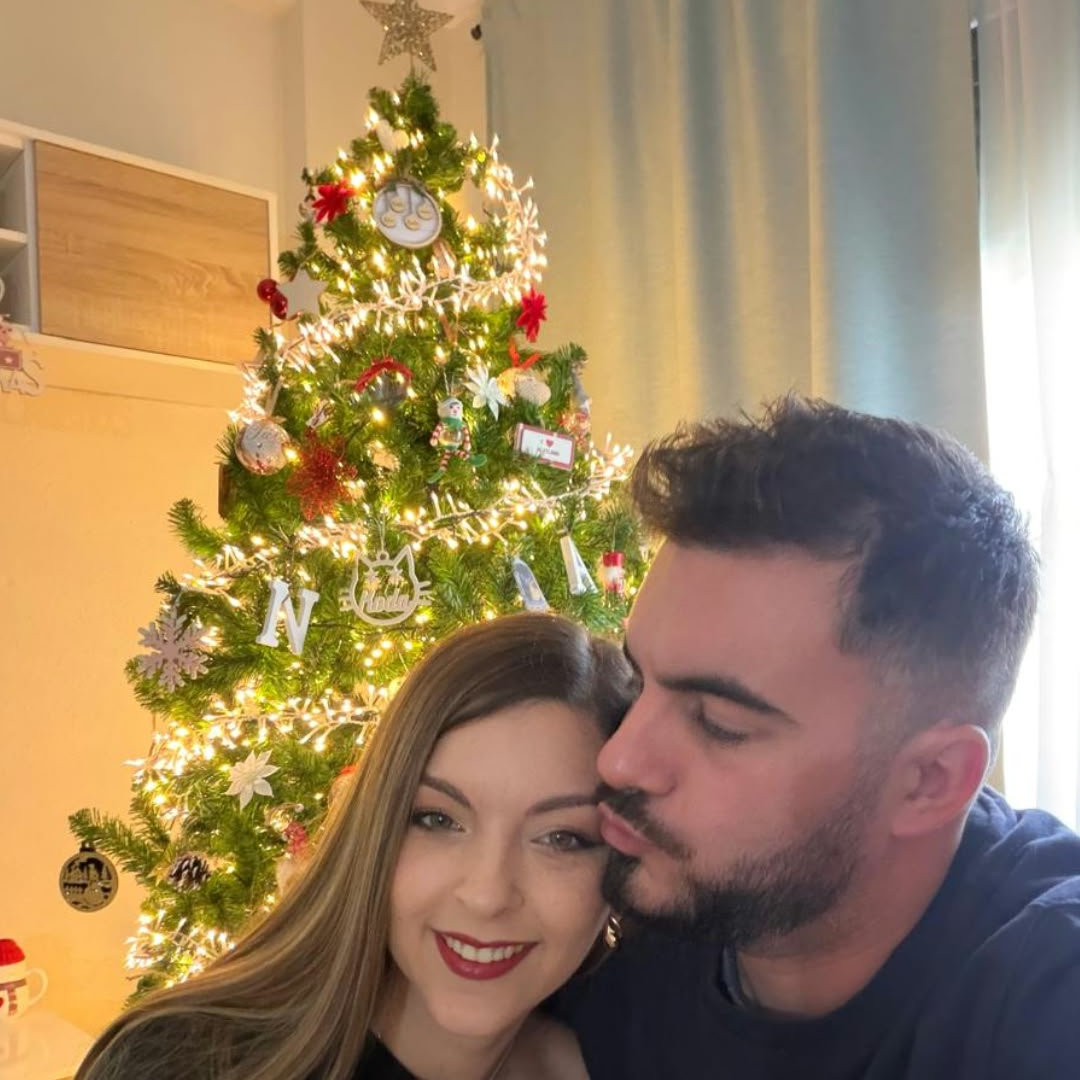Antonio y Natalia en Navidad